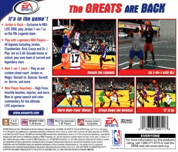 NBA Live 2000 (US) box cover back